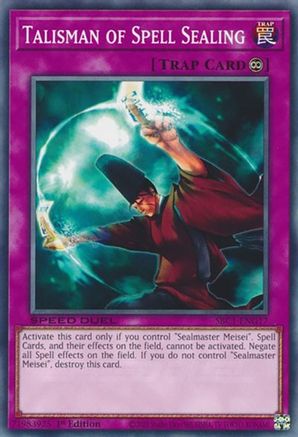 Image of Talisman of Spell Sealing (SBC1-ENG17) - Speed Duel: Streets of Battle City 1st Edition