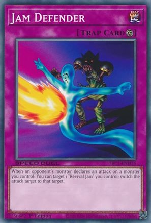 Image of Jam Defender (SBC1-ENH16) - Speed Duel: Streets of Battle City 1st Edition