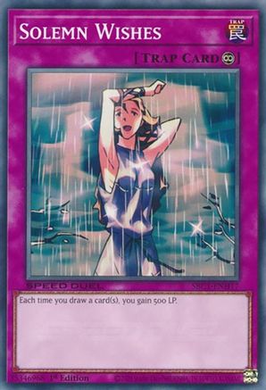 Image of Solemn Wishes (SBC1-ENH17) - Speed Duel: Streets of Battle City 1st Edition
