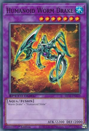 Image of Humanoid Worm Drake (SBC1-ENH19) - Speed Duel: Streets of Battle City 1st Edition