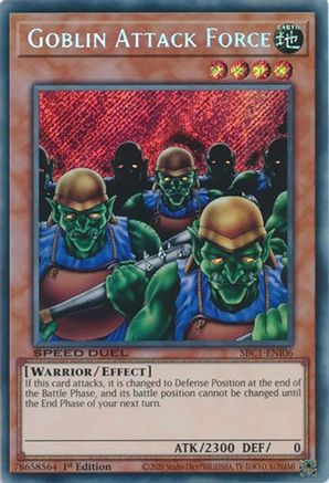 Image of Goblin Attack Force (Secret Rare) (SBC1-ENI06) - Speed Duel: Streets of Battle City 1st Edition