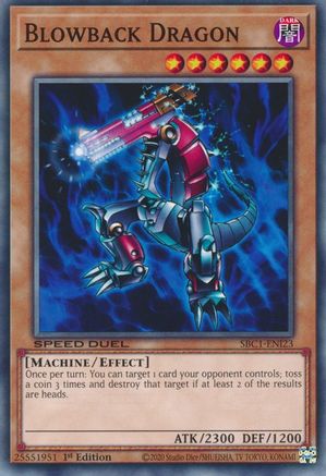 Image of Blowback Dragon (SBC1-ENI23) - Speed Duel: Streets of Battle City 1st Edition
