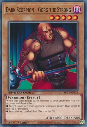 Image of Dark Scorpion - Gorg the Strong (SBC1-ENI25) - Speed Duel: Streets of Battle City 1st Edition