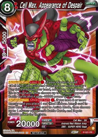 Image of Cell Max, Appearance of Despair (Zenkai Series Tournament Pack Vol.5) (P-521) - Tournament Promotion Cards