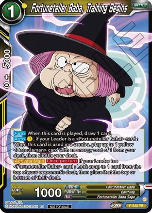 Image of Fortuneteller Baba, Training Begins (Zenkai Series Tournament Pack Vol.5) (P-530) - Tournament Promotion Cards