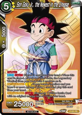 Image of Son Goku Jr., the Newest in the Lineage (Zenkai Series Tournament Pack Vol.5) (P-531) - Tournament Promotion Cards