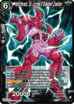 Image of Hatchhyack, Dr. Lychee's Greatest Creation (Zenkai Series Tournament Pack Vol.5) (P-532) - Tournament Promotion Cards