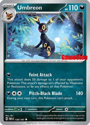 Image of Umbreon 130/197  - Reverse Holofoil Miscellaneous Cards & Products - Promo