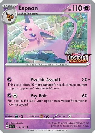 Image of Espeon (Best Buy Exclusive) 086/197  - Holofoil Miscellaneous Cards & Products - Promo