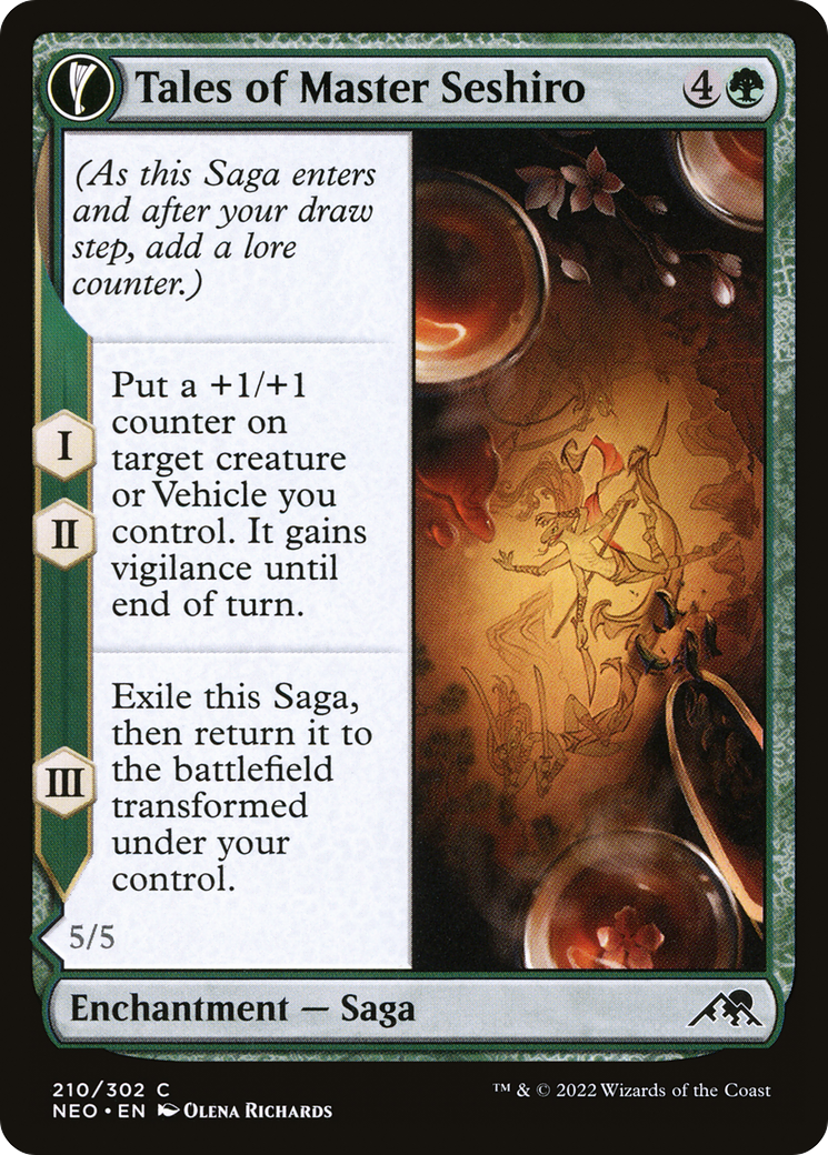 Image of Tales of Master Seshiro (NEO-210) - Kamigawa: Neon Dynasty: (fandfc, enchantment)