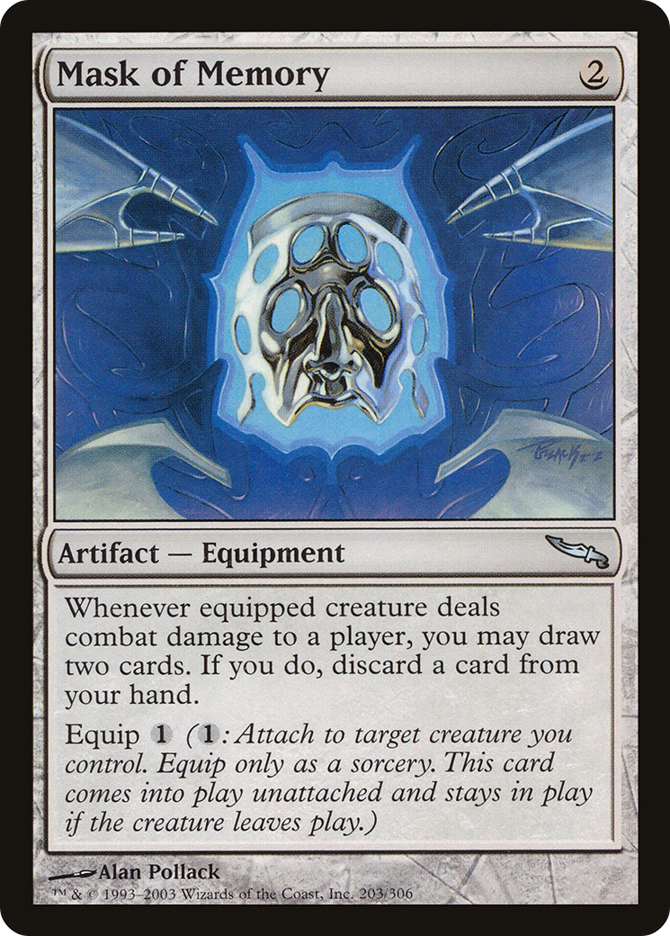 Image of Mask of Memory (MRD-203) - Mirrodin Foil