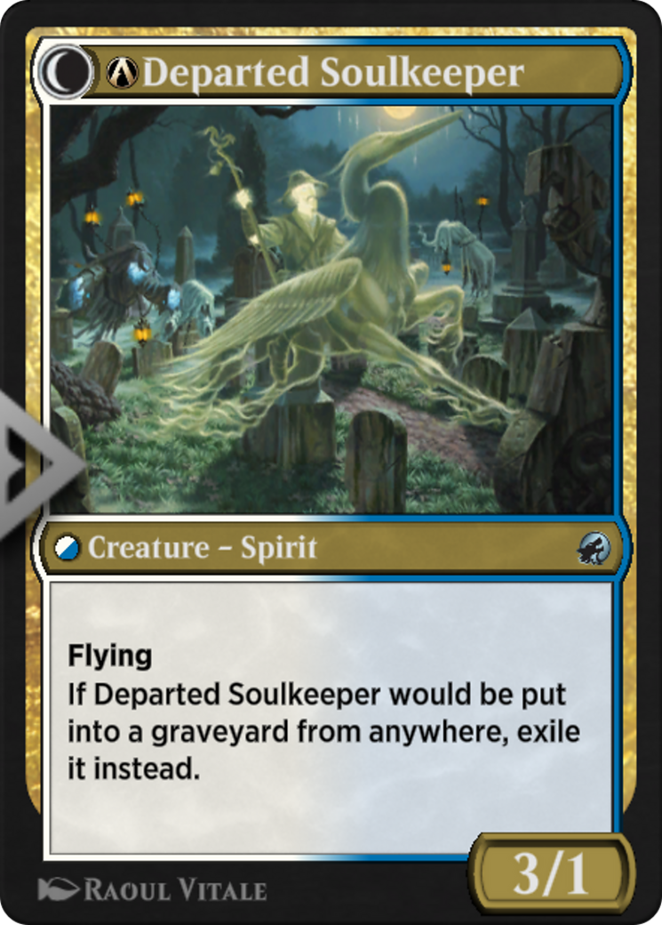 Image of A-Devoted Grafkeeper // A-Departed Soulkeeper (MID-A-218) - Innistrad: Midnight Hunt: (Double Faced Transform)