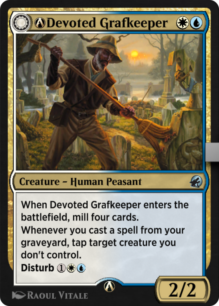 Image of A-Devoted Grafkeeper // A-Departed Soulkeeper (MID-A-218) - Innistrad: Midnight Hunt: (Double Faced Transform)