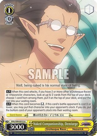 Image of Naked Companionship, Demiurge (OVL/S99-E012 U) - Nazarick: Tomb of the Undead Vol.2