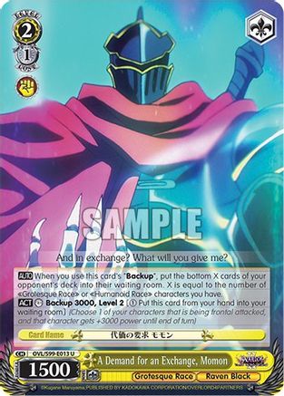 Image of A Demand for an Exchange, Momon (OVL/S99-E013 U) - Nazarick: Tomb of the Undead Vol.2