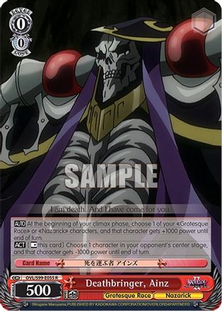 Image of Deathbringer, Ainz (OVL/S99-E055 R) - Nazarick: Tomb of the Undead Vol.2