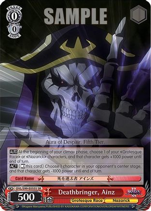 Image of Deathbringer, Ainz (SR) (OVL/S99-E055S SR) - Nazarick: Tomb of the Undead Vol.2