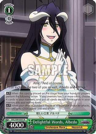 Image of Delightful Words, Albedo (OVL/S99-E031 R) - Nazarick: Tomb of the Undead Vol.2