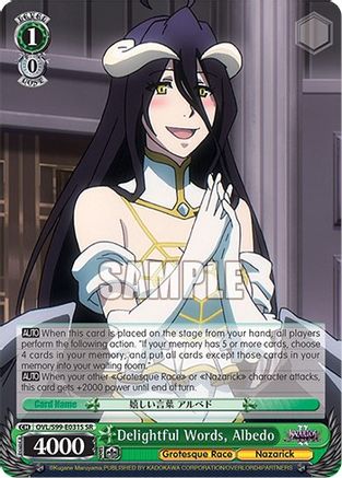 Image of Delightful Words, Albedo (SR) (OVL/S99-E031S SR) - Nazarick: Tomb of the Undead Vol.2