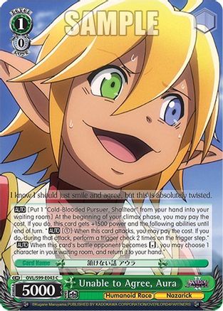 Image of Unable to Agree, Aura (OVL/S99-E043 C) - Nazarick: Tomb of the Undead Vol.2