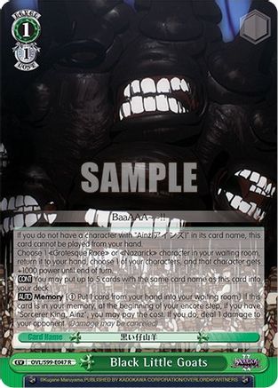 Image of Black Little Goats (OVL/S99-E047 R) - Nazarick: Tomb of the Undead Vol.2