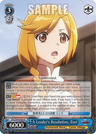Image of A Leader's Resolution, Enri (OVL/S99-E080 R) - Nazarick: Tomb of the Undead Vol.2