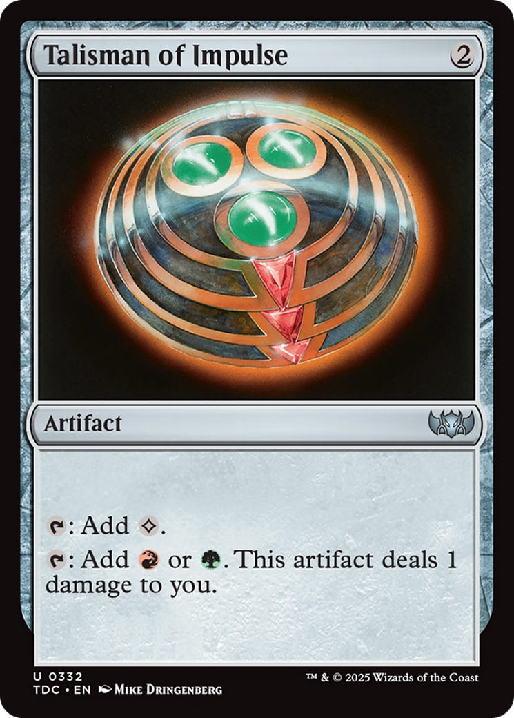 Image of Talisman of Impulse (TDC-332) - Commander: Tarkir: Dragonstorm