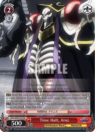 Image of Time Halt, Ainz (OVL/S99-E107 PR) - Nazarick: Tomb of the Undead Vol.2