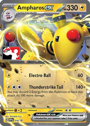 Image of Ampharos ex 016  Prize Pack Series Cards - Promo
