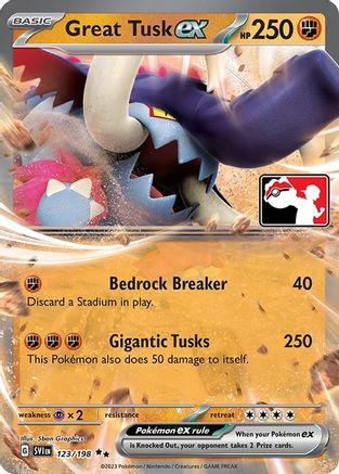 Image of Great Tusk ex 123  - Holofoil Prize Pack Series Cards - Double Rare
