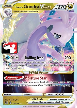 Image of Hisuian Goodra VSTAR 136/196  - Holofoil Prize Pack Series Cards - Ultra Rare