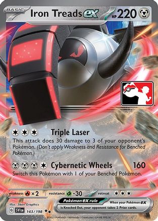 Image of Iron Treads ex 143  - Holofoil Prize Pack Series Cards - Double Rare