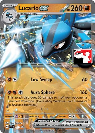 Image of Lucario ex 017  - Holofoil Prize Pack Series Cards - Promo