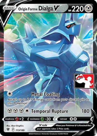 Image of Origin Forme Dialga V 113  - Holofoil Prize Pack Series Cards - Ultra Rare