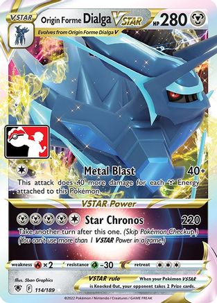 Image of Origin Forme Dialga VSTAR 114/189  - Holofoil Prize Pack Series Cards - Ultra Rare