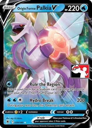 Image of Origin Forme Palkia V 039/189  - Holofoil Prize Pack Series Cards - Ultra Rare