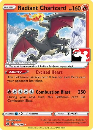 Image of Radiant Charizard 020  - Holofoil Prize Pack Series Cards - Radiant Rare
