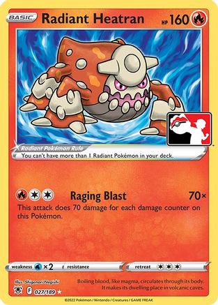 Image of Radiant Heatran 027  - Holofoil Prize Pack Series Cards - Radiant Rare