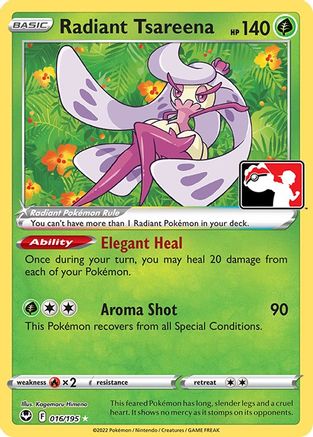 Image of Radiant Tsareena 016  - Holofoil Prize Pack Series Cards - Radiant Rare