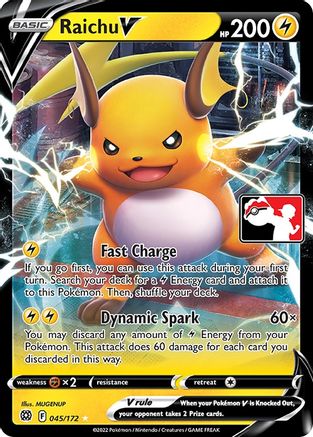 Image of Raichu V 045/172  - Holofoil Prize Pack Series Cards - Ultra Rare