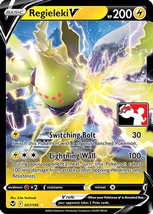 Image of Regieleki V 057/195  - Holofoil Prize Pack Series Cards - Ultra Rare