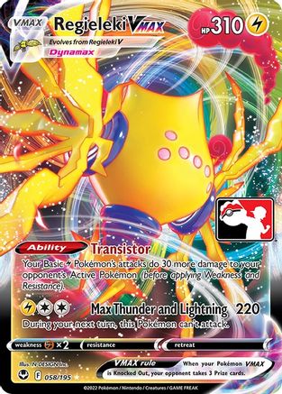 Image of Regieleki VMAX 058/195  - Holofoil Prize Pack Series Cards - Ultra Rare