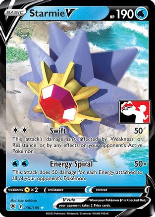 Image of Starmie V 030  - Holofoil Prize Pack Series Cards - Ultra Rare