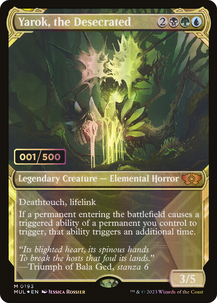 Image of Yarok, the Desecrated (Serial Numbered) (MUL-193) - Multiverse Legends: (Showcase) Foil