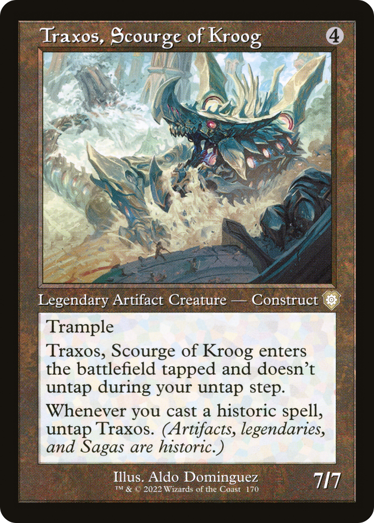 Image of Traxos, Scourge of Kroog (Retro Frame) (BRC-170) - The Brothers' War Commander