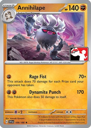 Image of Annihilape 109  Prize Pack Series Cards - Rare