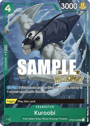 Kuroobi (Online Regional 2023) [Participant] (OP03-026) - One Piece Promotion Cards Foil