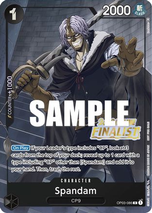 Image of Spandam (Online Regional 2023) [Finalist] (OP03-086) - One Piece Promotion Cards Foil