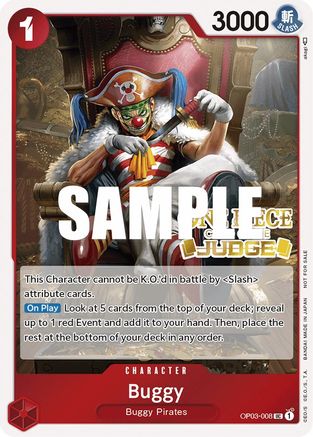 Image of Buggy (Judge Pack Vol. 2) (OP03-008) - One Piece Promotion Cards Foil