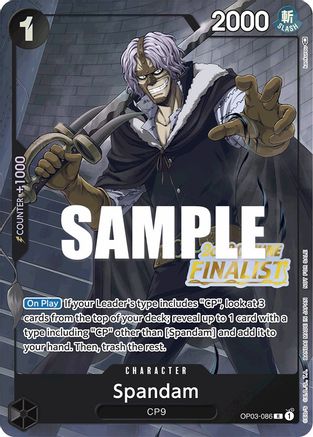 Image of Spandam (Offline Regional 2023) [Finalist] (OP03-086) - One Piece Promotion Cards Foil